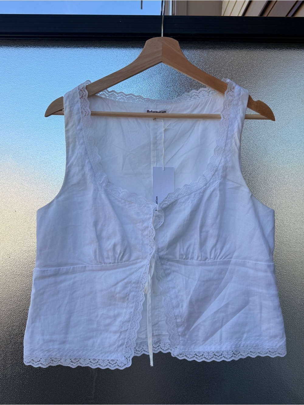 Reformation Rosalie Linen Top
